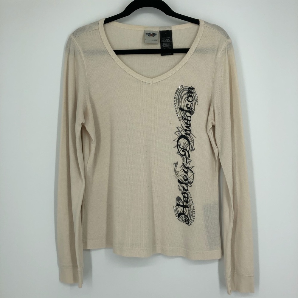 COPY - HARLEY-DAVIDSON Thermal Knit LS Graphic Top
